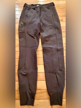 HR Farm Taupe Full Seat Silicone Grip Breeches Riding Equestrian Pants Women 24